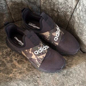 Adidas Black and Camouflage Slip-On Sneakers/ Running Sneakers